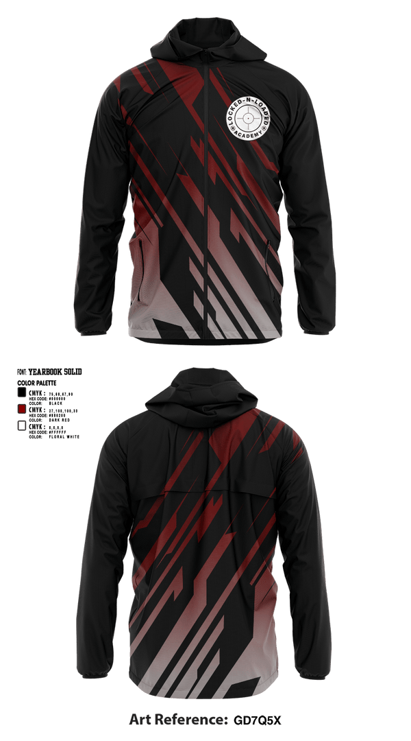 Windbreaker, Locked N Loaded Academy, , Teamtime, Team time, sublimation, custom sports apparel, team uniforms, spirit wear, spiritwear, sports uniforms, custom shirts, team store, custom team store, fundraiser sports, apparel fundraiser
