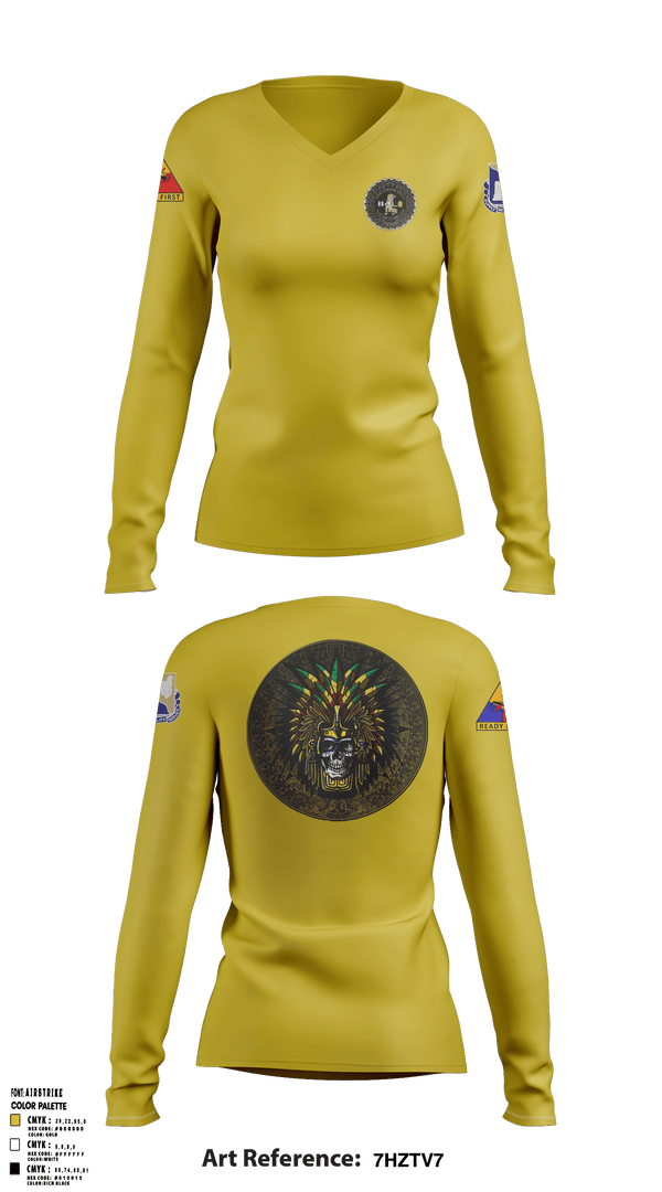 Womens Long Sleeve Vneck Shirt, ALPHA COMPANY, Army, Teamtime, Team time, sublimation, custom sports apparel, team uniforms, spirit wear, spiritwear, sports uniforms, custom shirts, team store, custom team store, fundraiser sports, apparel fundraiser