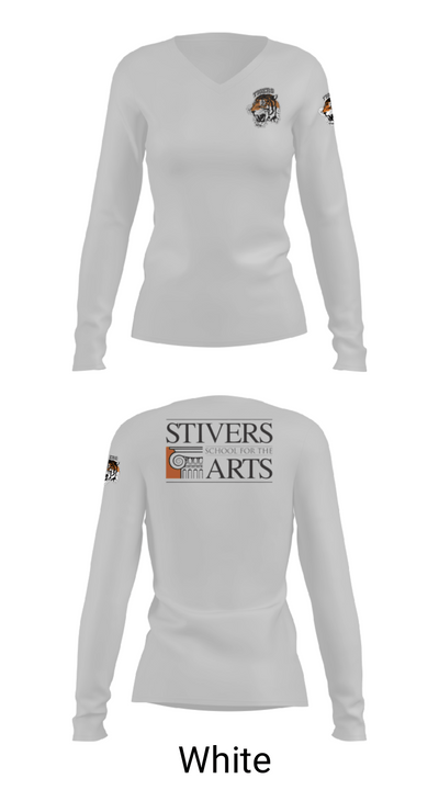 Stivers Highschool 10208630 Women's Long Sleeve V-neck Shirt - 16
