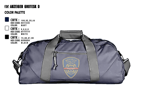 Duffle Bag, BVFC, Fire Department, Teamtime, Team time, sublimation, custom sports apparel, team uniforms, spirit wear, spiritwear, sports uniforms, custom shirts, team store, custom team store, fundraiser sports, apparel fundraiser