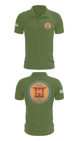 Short Sleeve Performance Polo, 835th Transportation BN, Army, Teamtime, Team time, sublimation, custom sports apparel, team uniforms, spirit wear, spiritwear, sports uniforms, custom shirts, team store, custom team store, fundraiser sports, apparel fundraiser