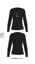 Greene County Pop Warner 26440684 Women's Long Sleeve V-neck Shirt - 34