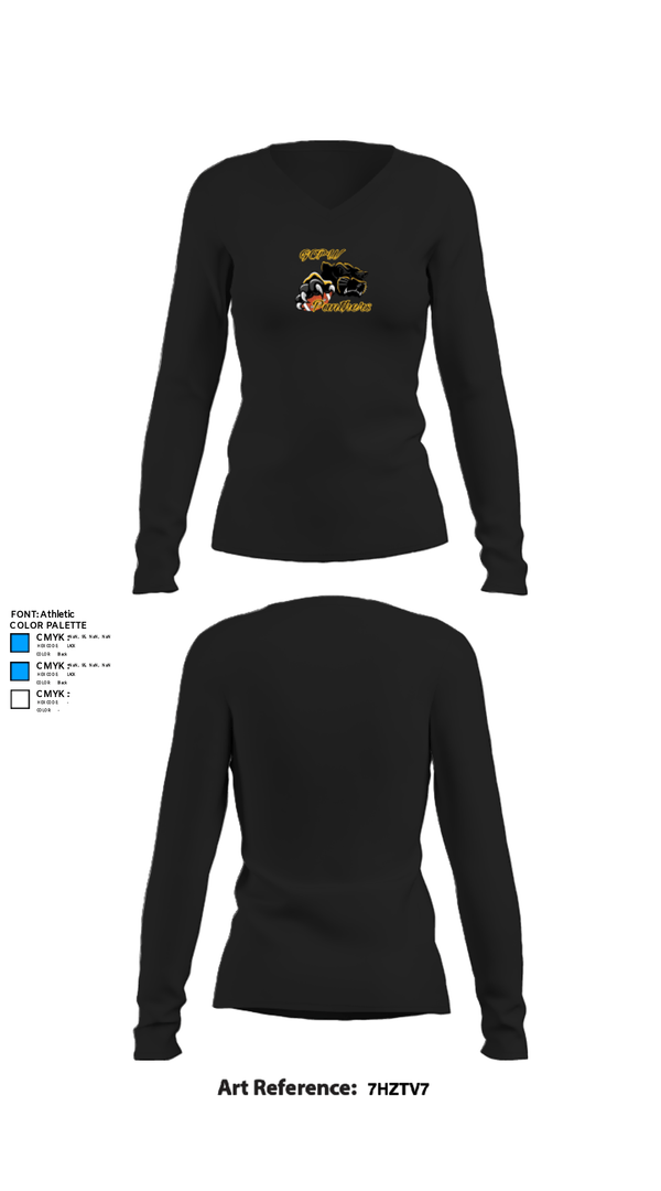 Women's Long Sleeve Vneck Shirt, Greene County Pop Warner, Cheer, Teamtime, Team time, sublimation, custom sports apparel, team uniforms, spirit wear, spiritwear, sports uniforms, custom shirts, team store, custom team store, fundraiser sports, apparel fundraiser