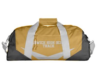 Duffle Bag, Warwick High School Track, Track & Field, Teamtime, Team time, sublimation, custom sports apparel, team uniforms, spirit wear, spiritwear, sports uniforms, custom shirts, team store, custom team store, fundraiser sports, apparel fundraiser