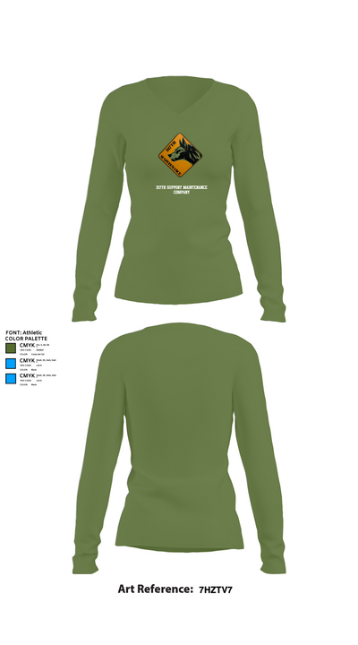 317th support maintenance company 3788646 Women's Long Sleeve V-neck Shirt - 42