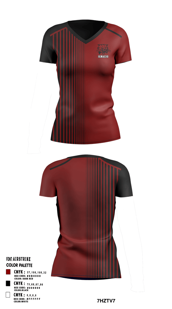Women's Short Sleeve Vneck Shirt, Ignacio High School Volleyball, Women's Volleyball, Teamtime, Team time, sublimation, custom sports apparel, team uniforms, spirit wear, spiritwear, sports uniforms, custom shirts, team store, custom team store, fundraiser sports, apparel fundraiser