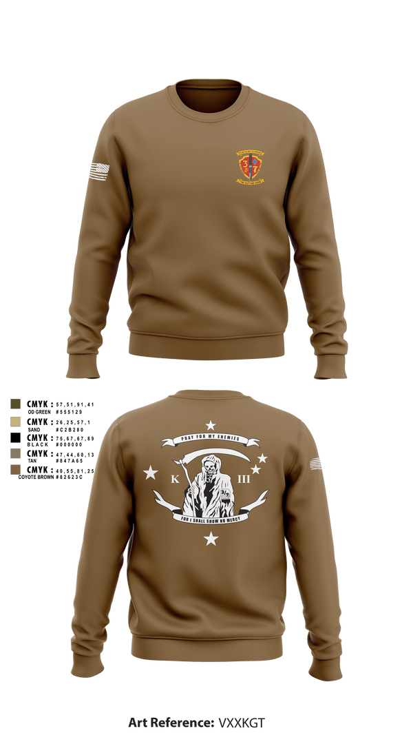 Crew Neck Sweatshirt, V3/7, Marines, Teamtime, Team time, sublimation, custom sports apparel, team uniforms, spirit wear, spiritwear, sports uniforms, custom shirts, team store, custom team store, fundraiser sports, apparel fundraiser