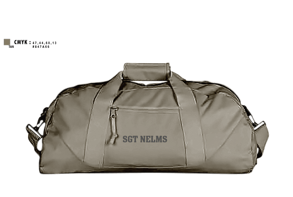 Duffle Bag, SGT Nelms, National Guard, Teamtime, Team time, sublimation, custom sports apparel, team uniforms, spirit wear, spiritwear, sports uniforms, custom shirts, team store, custom team store, fundraiser sports, apparel fundraiser