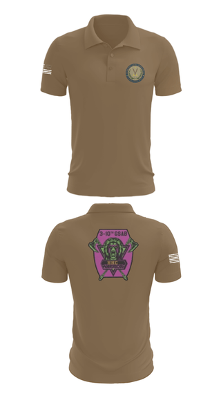 Short Sleeve Performance Polo, 3-10 GSAB, Army, Teamtime, Team time, sublimation, custom sports apparel, team uniforms, spirit wear, spiritwear, sports uniforms, custom shirts, team store, custom team store, fundraiser sports, apparel fundraiser
