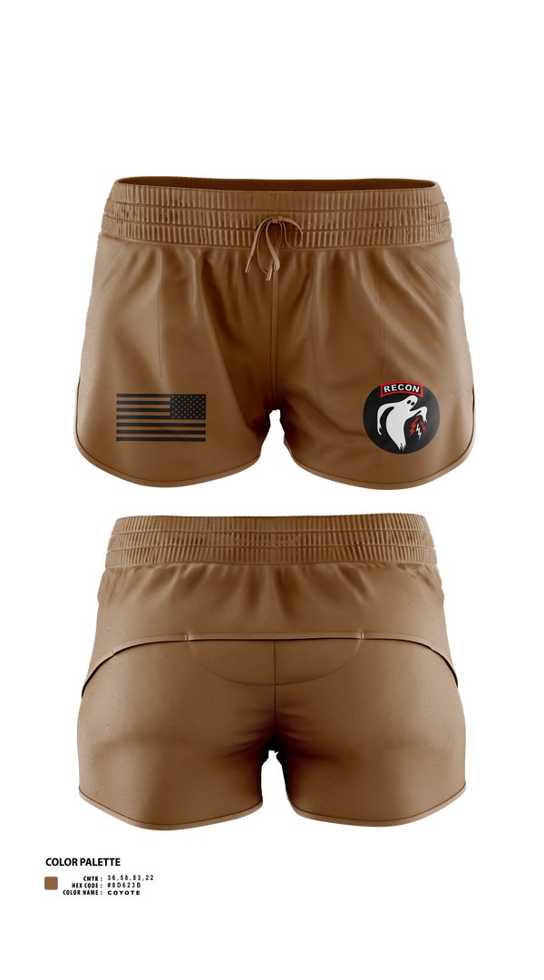 Womens Shorts, Ghost Platoon, HHC, 2-8 CAV, 1ABCT, 1CD, , Teamtime, Team time, sublimation, custom sports apparel, team uniforms, spirit wear, spiritwear, sports uniforms, custom shirts, team store, custom team store, fundraiser sports, apparel fundraiser