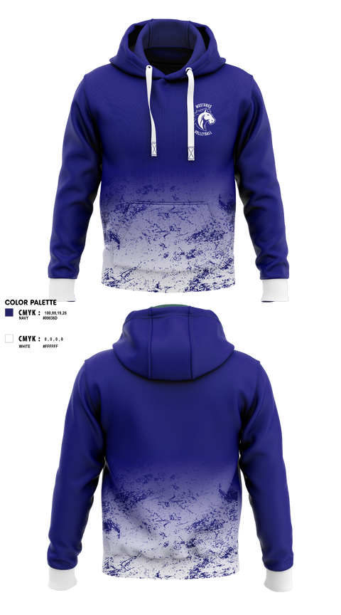 Hoodie, Mustangs Volleyball, Men's Volleyball, Teamtime, Team time, sublimation, custom sports apparel, team uniforms, spirit wear, spiritwear, sports uniforms, custom shirts, team store, custom team store, fundraiser sports, apparel fundraiser