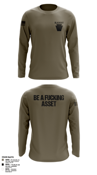 Long Sleeve Performance Shirt, Blackout, National Guard, Teamtime, Team time, sublimation, custom sports apparel, team uniforms, spirit wear, spiritwear, sports uniforms, custom shirts, team store, custom team store, fundraiser sports, apparel fundraiser