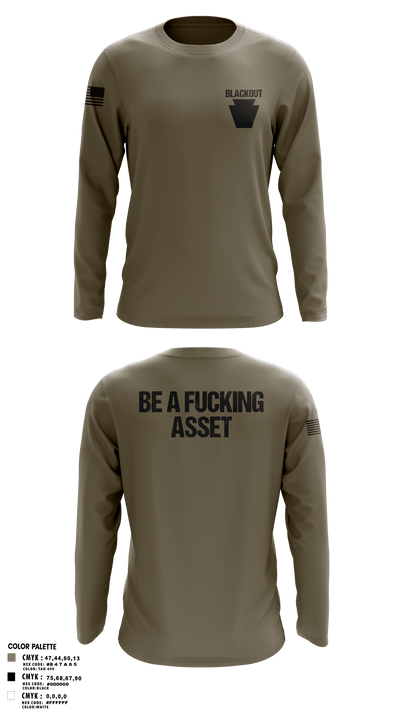 Blackout 17717609 Long Sleeve Performance Shirt - 105