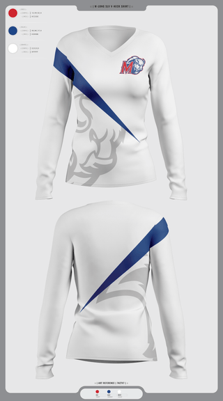 Womens Long Sleeve Vneck Shirt, Madras High School Cross Country, Cross Country, Teamtime, Team time, sublimation, custom sports apparel, team uniforms, spirit wear, spiritwear, sports uniforms, custom shirts, team store, custom team store, fundraiser sports, apparel fundraiser