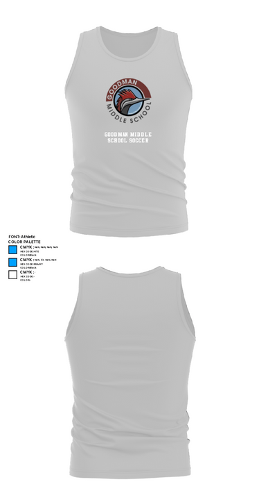 Goodman Middle School Soccer 21571091 Tank Top - 13
