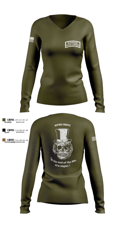 APSU RANGER CHALLENGE 6778670 Women's Long Sleeve V-neck Shirt - 5