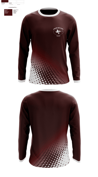 Long Sleeve Performance Shirt, Garrison High School Cheer, Cheer, Teamtime, Team time, sublimation, custom sports apparel, team uniforms, spirit wear, spiritwear, sports uniforms, custom shirts, team store, custom team store, fundraiser sports, apparel fundraiser