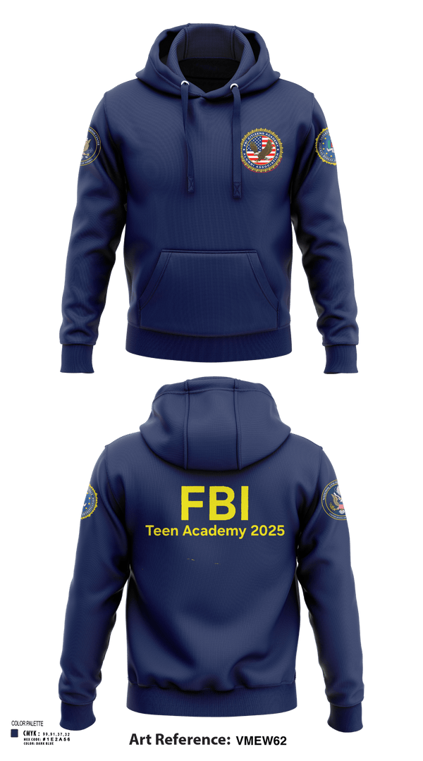Hoodie, FBI Citizens Academy, , Teamtime, Team time, sublimation, custom sports apparel, team uniforms, spirit wear, spiritwear, sports uniforms, custom shirts, team store, custom team store, fundraiser sports, apparel fundraiser