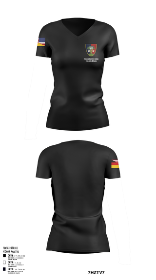Womens Short Sleeve Vneck Shirt, U.S. Army Health Clinic - Baumholder, Army, Teamtime, Team time, sublimation, custom sports apparel, team uniforms, spirit wear, spiritwear, sports uniforms, custom shirts, team store, custom team store, fundraiser sports, apparel fundraiser
