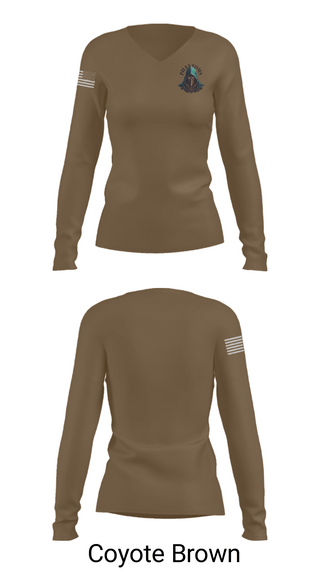 Womens Long Sleeve Vneck Shirt, 2nd Platoon Charlie Battery 5-4, Army, Teamtime, Team time, sublimation, custom sports apparel, team uniforms, spirit wear, spiritwear, sports uniforms, custom shirts, team store, custom team store, fundraiser sports, apparel fundraiser