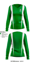 Hempstead Middle School Basketball 22150967 Women's Long Sleeve V-neck Shirt - 1