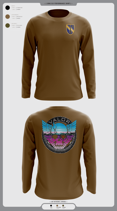 VALOR CO. 5BN, 1SFAB 4859482 Long Sleeve Performance Shirt - 5