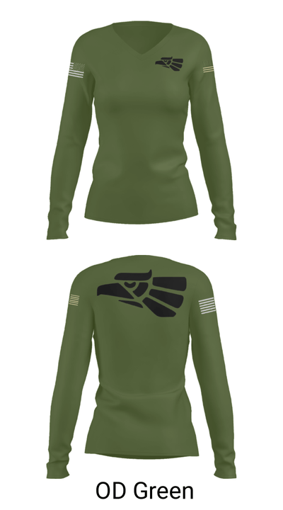 578th A Co 41314696 Women's Long Sleeve V-neck Shirt - 54