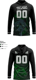 North Central Panthers Volleyball 62579612 Short Sleeve Performance Shirt with hood - 20