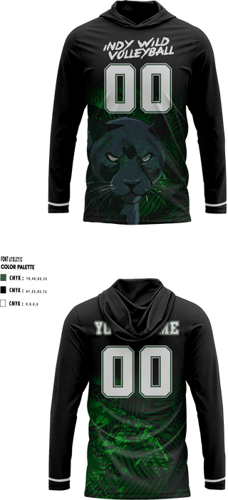 Short Sleeve Performance Shirt with hood, Indy Wild Volleyball, Women's Volleyball, Teamtime, Team time, sublimation, custom sports apparel, team uniforms, spirit wear, spiritwear, sports uniforms, custom shirts, team store, custom team store, fundraiser sports, apparel fundraiser