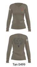 1/6 Charlie company 57623545 Women's Long Sleeve V-neck Shirt - 77
