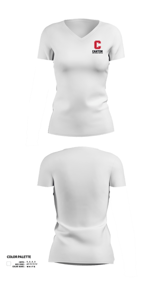 Womens Short Sleeve Vneck Shirt, Canton Bowling, Bowling, Teamtime, Team time, sublimation, custom sports apparel, team uniforms, spirit wear, spiritwear, sports uniforms, custom shirts, team store, custom team store, fundraiser sports, apparel fundraiser