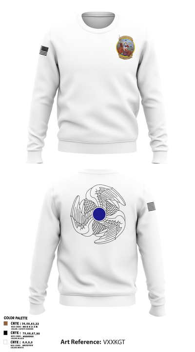 1-222nd AVN RGT 56947189 Crew Neck Sweatshirt - 2