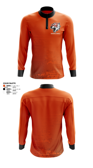 Quarter Zip Jacket, Orangeville Bengals, Baseball, Teamtime, Team time, sublimation, custom sports apparel, team uniforms, spirit wear, spiritwear, sports uniforms, custom shirts, team store, custom team store, fundraiser sports, apparel fundraiser