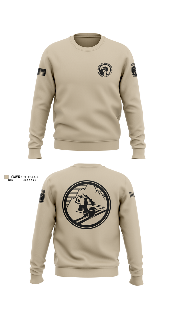 Crew Neck Sweatshirt, Diesel, 3-71CAV, Army, Teamtime, Team time, sublimation, custom sports apparel, team uniforms, spirit wear, spiritwear, sports uniforms, custom shirts, team store, custom team store, fundraiser sports, apparel fundraiser
