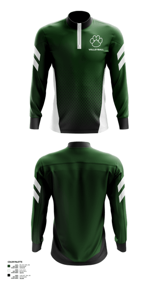 Quarter Zip Jacket, Panthers Volleyball, Women's Volleyball, Teamtime, Team time, sublimation, custom sports apparel, team uniforms, spirit wear, spiritwear, sports uniforms, custom shirts, team store, custom team store, fundraiser sports, apparel fundraiser