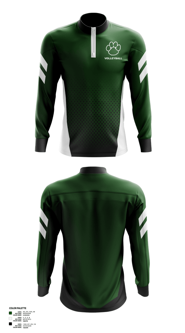 Quarter Zip Jacket, Panthers Volleyball, Women's Volleyball, Teamtime, Team time, sublimation, custom sports apparel, team uniforms, spirit wear, spiritwear, sports uniforms, custom shirts, team store, custom team store, fundraiser sports, apparel fundraiser