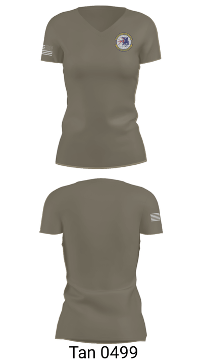 1st Comm Maintenance Sq 14666523 Women's Short Sleeve V-neck Shirt - 68