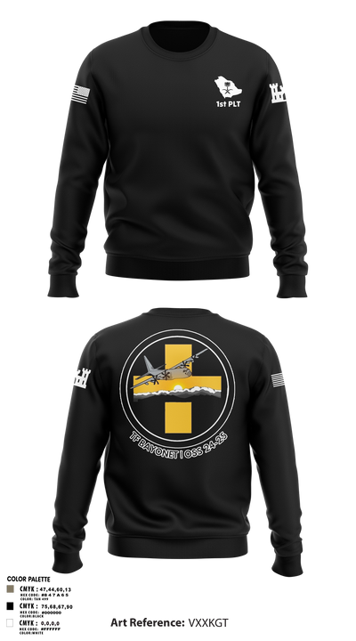 B Co 766 EN BeB 1st Platoon Armored Turtles Crew Neck Sweatshirt - 15