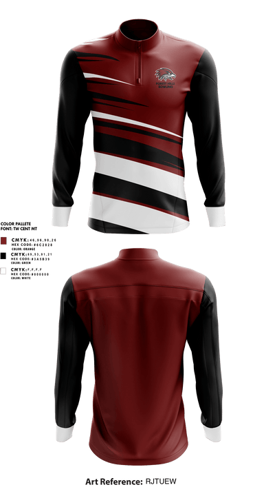 Forest Hills Eastern High School Bowling 95781302 Quarter Zip Jacket - 1