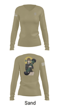 3/7 54731688 Women's Long Sleeve V-neck Shirt - 97