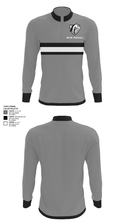 Meade High School Baseball 78796681 Quarter Zip Jacket - 30