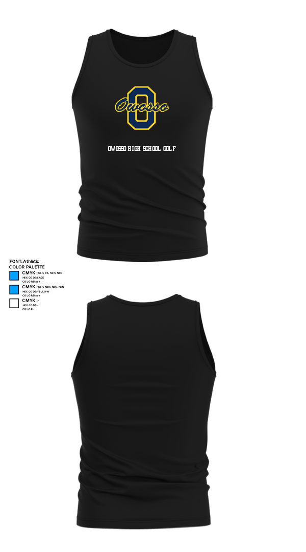 Tank Top, Owosso High School Golf, Golf, Teamtime, Team time, sublimation, custom sports apparel, team uniforms, spirit wear, spiritwear, sports uniforms, custom shirts, team store, custom team store, fundraiser sports, apparel fundraiser