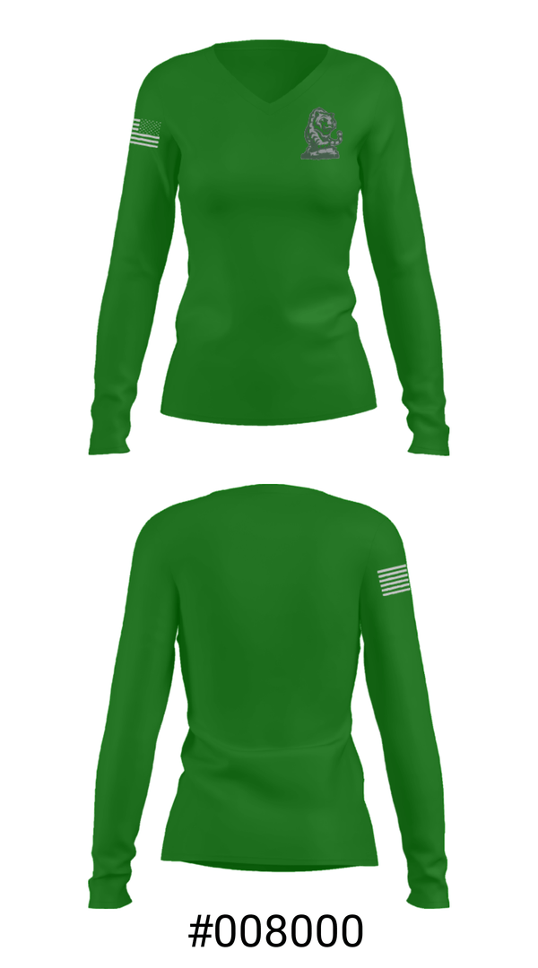 Women's Long Sleeve Vneck Shirt, Jackson Reed High School Track, Track & Field, Teamtime, Team time, sublimation, custom sports apparel, team uniforms, spirit wear, spiritwear, sports uniforms, custom shirts, team store, custom team store, fundraiser sports, apparel fundraiser