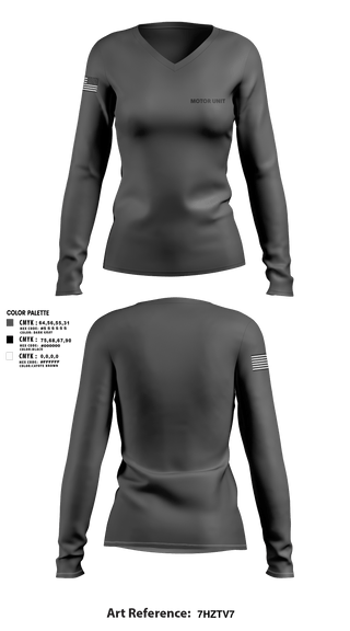 Womens Long Sleeve Vneck Shirt, MOTOR UNIT, Police, Teamtime, Team time, sublimation, custom sports apparel, team uniforms, spirit wear, spiritwear, sports uniforms, custom shirts, team store, custom team store, fundraiser sports, apparel fundraiser