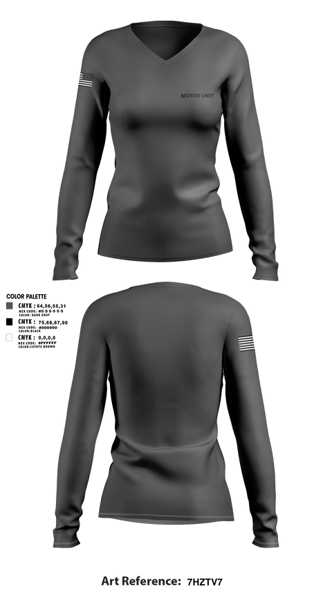 Womens Long Sleeve Vneck Shirt, MOTOR UNIT, Police, Teamtime, Team time, sublimation, custom sports apparel, team uniforms, spirit wear, spiritwear, sports uniforms, custom shirts, team store, custom team store, fundraiser sports, apparel fundraiser