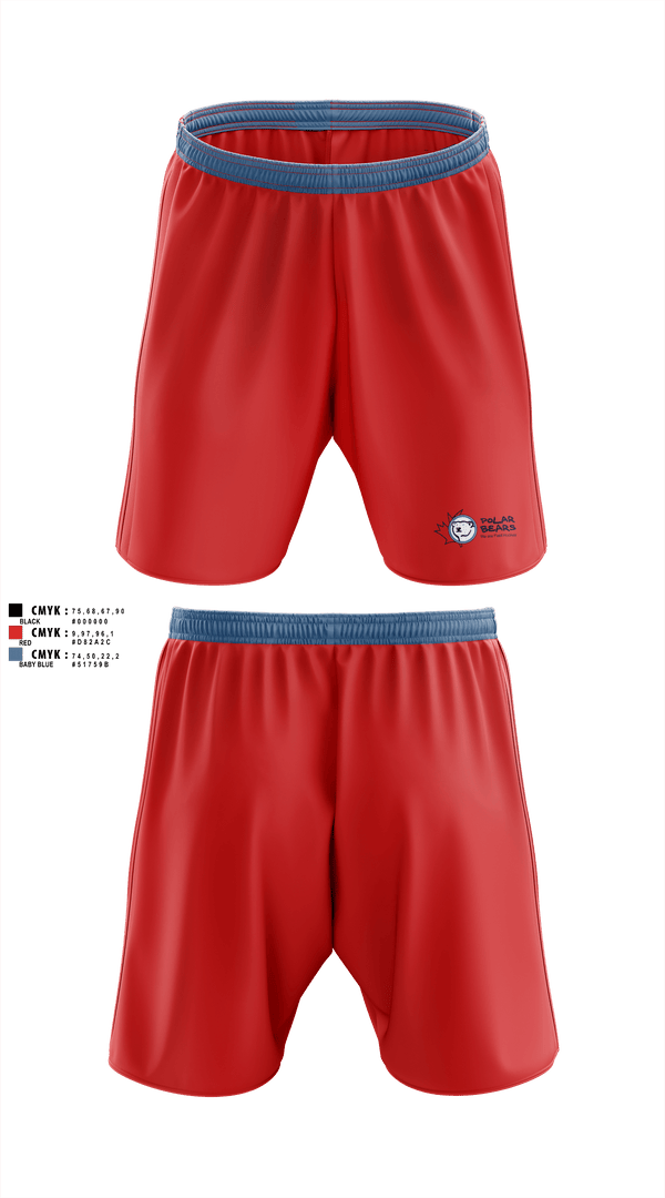 Athletic Shorts With Pockets, Polar Bears Field Hockey, Field Hockey, Teamtime, Team time, sublimation, custom sports apparel, team uniforms, spirit wear, spiritwear, sports uniforms, custom shirts, team store, custom team store, fundraiser sports, apparel fundraiser