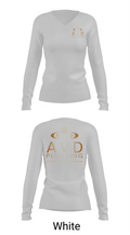 Avd plumbing 52318948 Women's Long Sleeve V-neck Shirt -1 16