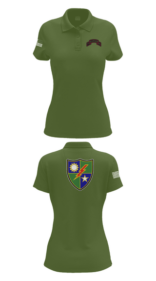 Women's Short Sleeve Performance Polo, 75th Ranger Regiment, Army, Teamtime, Team time, sublimation, custom sports apparel, team uniforms, spirit wear, spiritwear, sports uniforms, custom shirts, team store, custom team store, fundraiser sports, apparel fundraiser