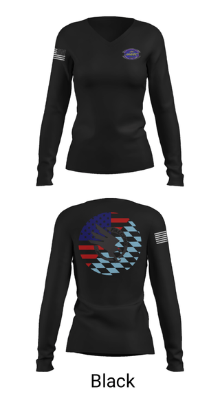 Womens Long Sleeve Vneck Shirt, Falcon Team, JMRC, Army, Teamtime, Team time, sublimation, custom sports apparel, team uniforms, spirit wear, spiritwear, sports uniforms, custom shirts, team store, custom team store, fundraiser sports, apparel fundraiser