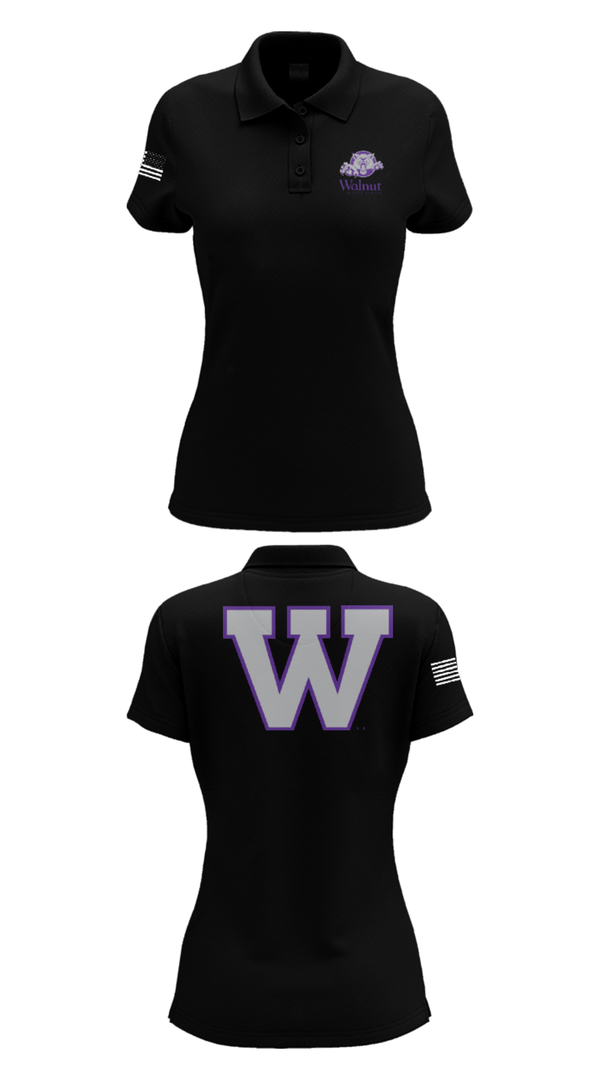 Womens Short Sleeve Performance Polo, Walnut Middle School, Spirit Store, Teamtime, Team time, sublimation, custom sports apparel, team uniforms, spirit wear, spiritwear, sports uniforms, custom shirts, team store, custom team store, fundraiser sports, apparel fundraiser